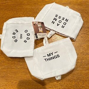 White Storage Pouches Set